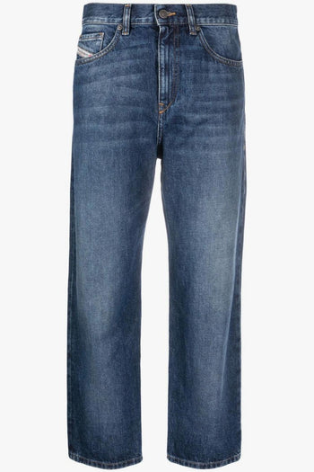Jeans Blu Donna Sbaffature Crop - 7