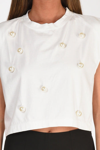 Tshirt Perle Bianco Donna - 3