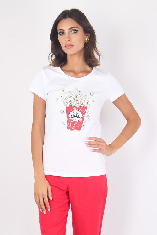 T-shirt Stampa Popcorn Bco/liujo - 1