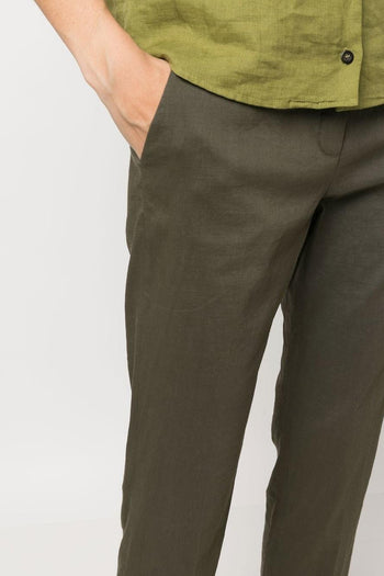 Pantalone Verde Donna Crop - 4