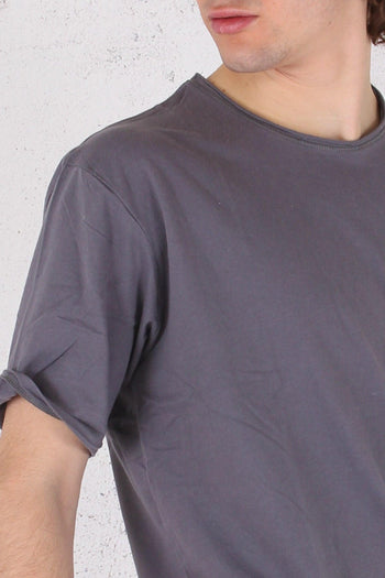 T-shirt Cotone Collo Rullino Grey - 4