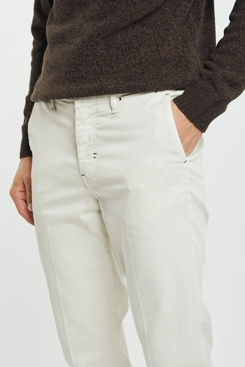 Pantalone chinos tricotina panna 233199-128 - 6