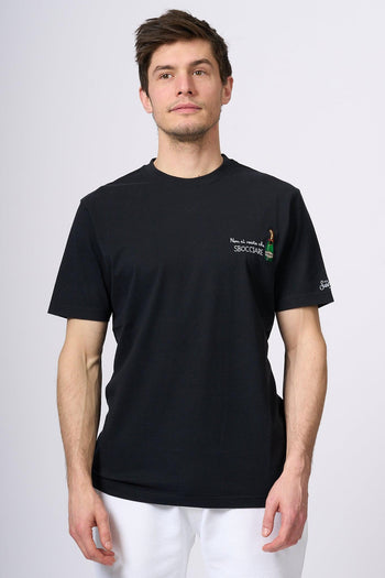 Saint Barth T-shirt Sbocciare Nero Uomo - 4