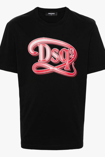 2 T-Shirt Cotone Nero con logo DSQ2 - 5