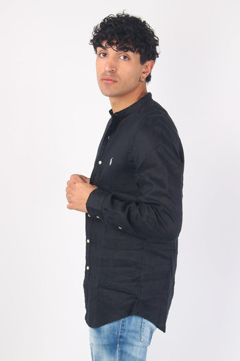 Camicia Lino Slim Fit Black - 6