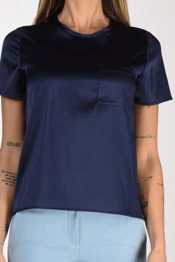 Tshirt Seta Blu Donna - 3