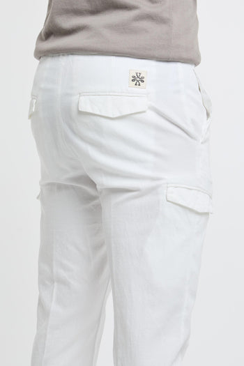Pantalone Chino in Cotone/Lino/Lycra Blu - 5