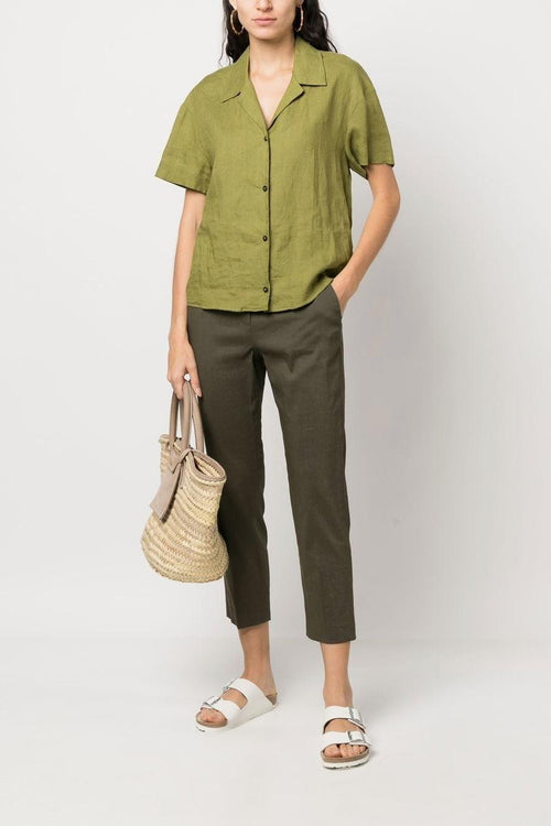 Pantalone Verde Donna Crop - 1