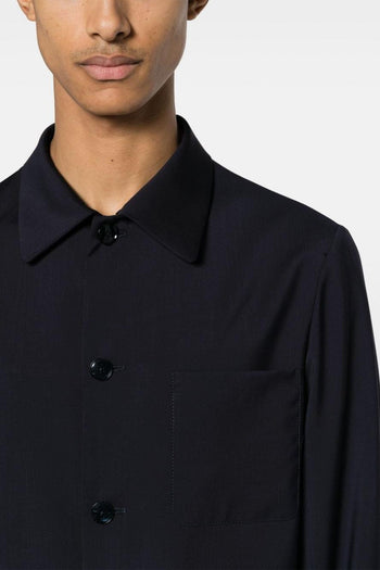 Camicia Blu Unisex con tasche - 3