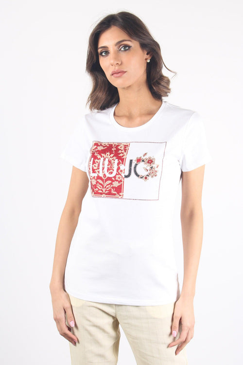 T-shirt Logo Cuore Bco/orient - 1