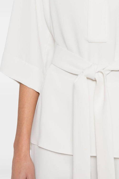 Blusa Bianco Donna con colletto ampio - 2