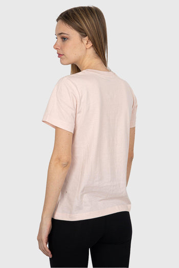 T-Shirt Jersey Small Logo Cotone Rosa Chiaro - 3