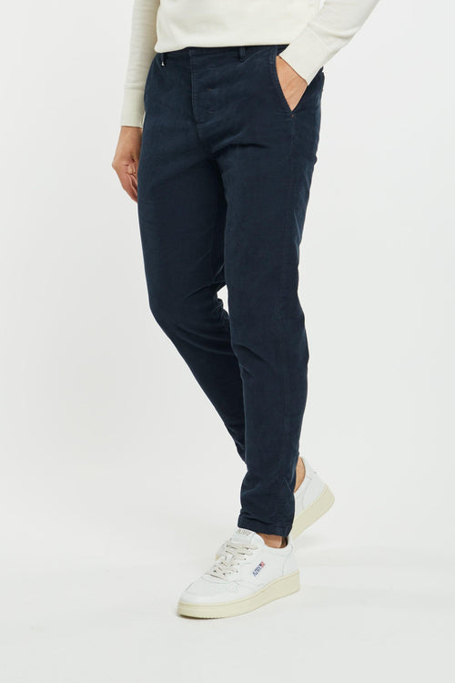 Pantalone in velluto blu 233211-3 - 2