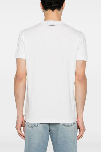 2 T-shirt Bianco Uomo Stampa Cuori - 3