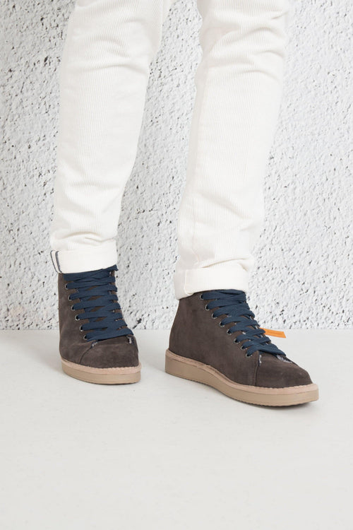 Scarpa Ankle Boot Suede Blu Uomo