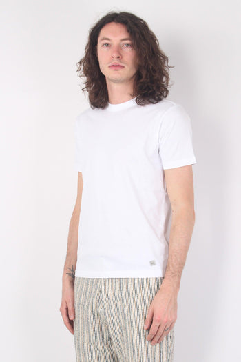 T-shirt Girocollo Cotone Bianco - 5