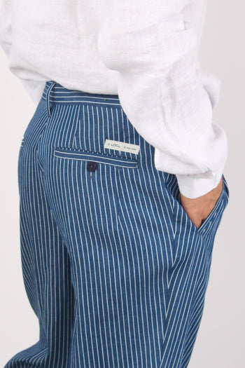 Company Pantalone Riga Blu/bianco - 8