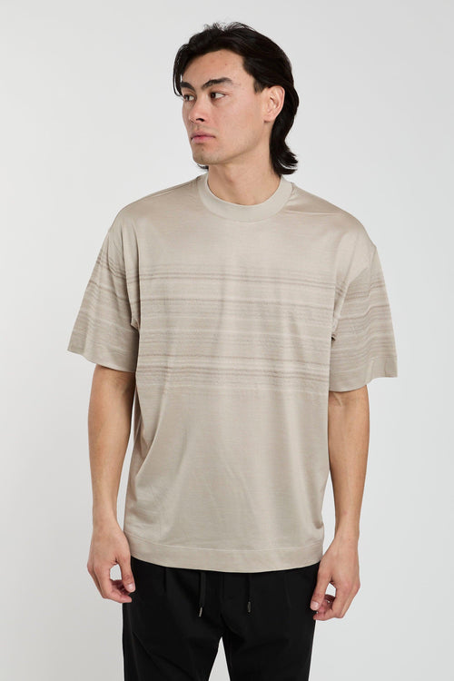 T-shirt over fit in jersey misto lyocell con impunture zig zag ASV - 1