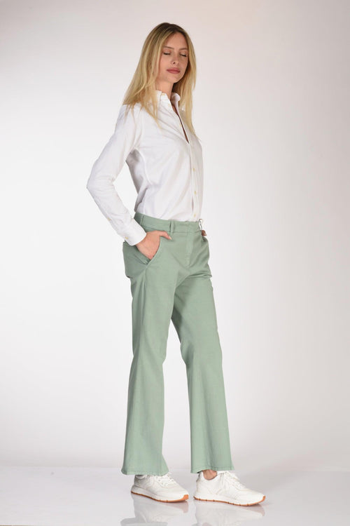 Slowear Pantalone Aylen Verde Chiaro Donna - 2