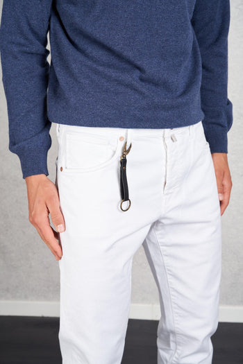 Denim Jeans Bianco Uomo - 5