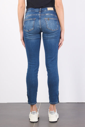 Jeans Classy Bottone Fondo Denim Medio - 3