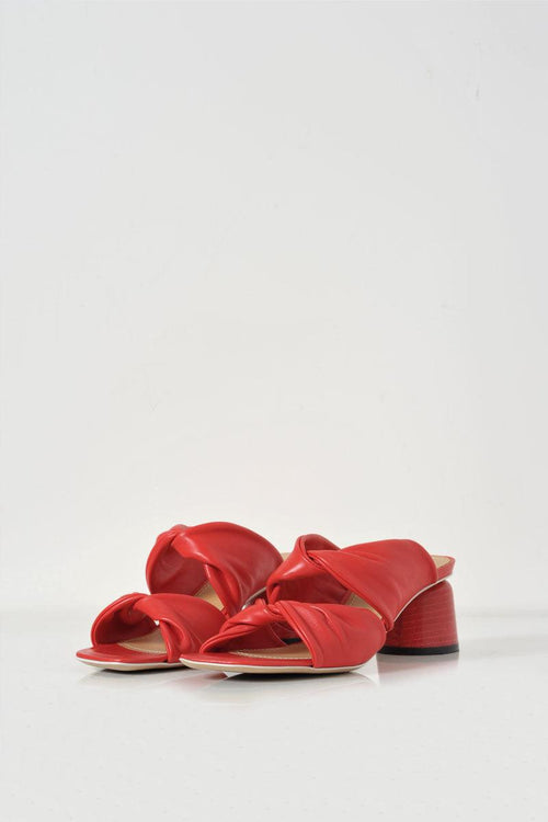 Sandalo rosso tacco medio - 2