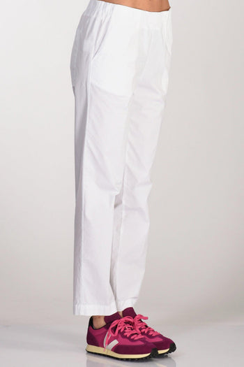 Pantalone Popeline Bianco Donna - 4