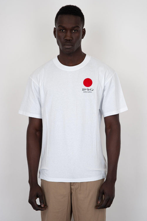 T-shirt Japanese Sun Supply Cotone Bianco