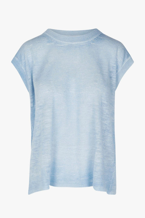 - T-shirt in maglia - 430669 - Azzurro - 2