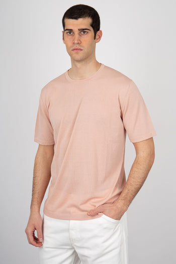 T-shirt Girocollo Cotone Rosa - 3