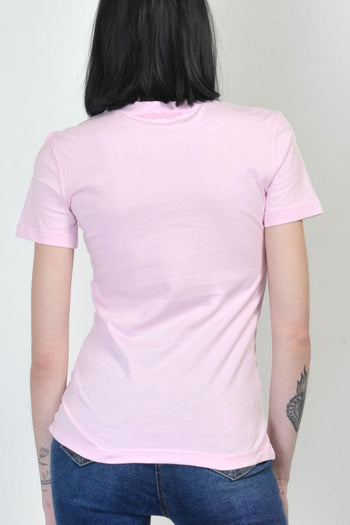 T-shirt rosa con logo - 3