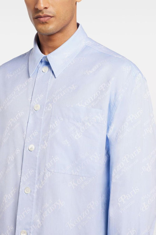 Camicia Blu Uomo con stampa - 2