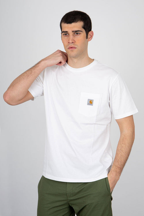 WIP T-Shirt Short Sleeve Pocket Cotone Bianco