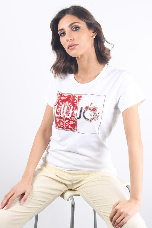T-shirt Logo Cuore Bco/orient - 2