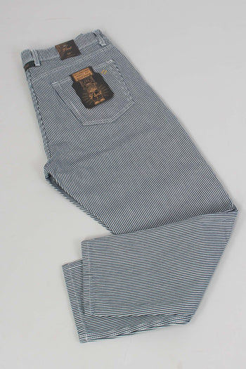 Pantalone Cropped Righe Blu/grigio - 4