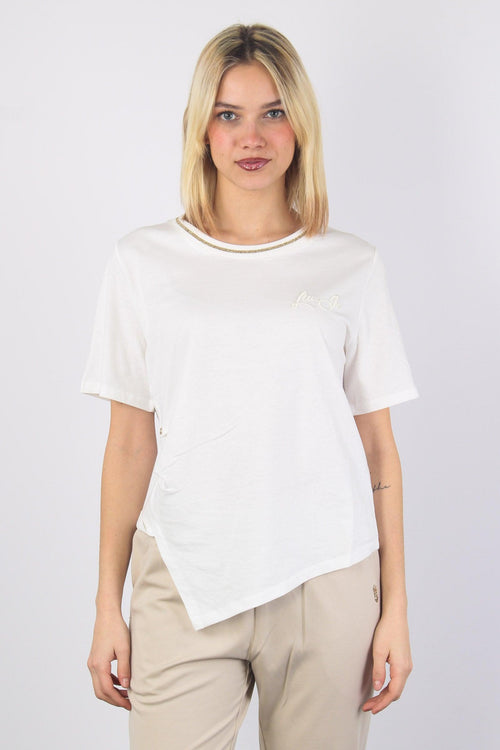 T-shirt Collo Lurexx Arriccio Light Ivory - 1