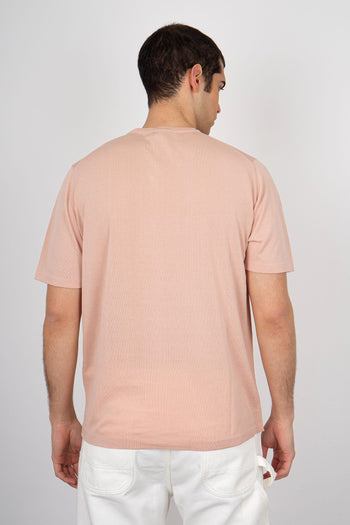 T-shirt Girocollo Cotone Rosa - 4