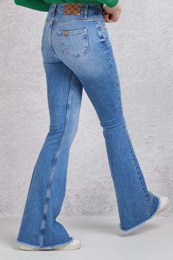 Jeans Bottom Up Cropped Blu Donna - 6