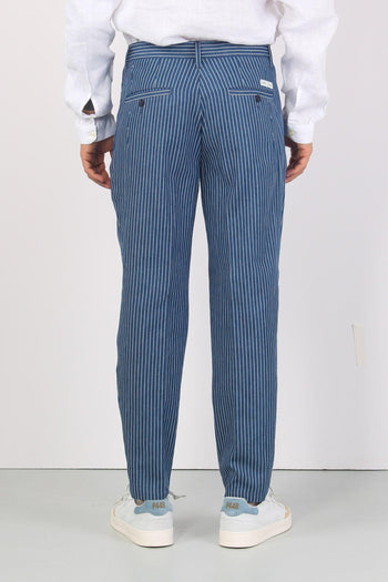Company Pantalone Riga Blu/bianco - 3