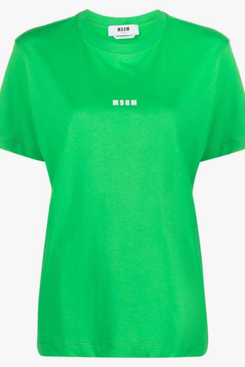 T-Shirt Cotone Verde/Bianco con logo classico - 5