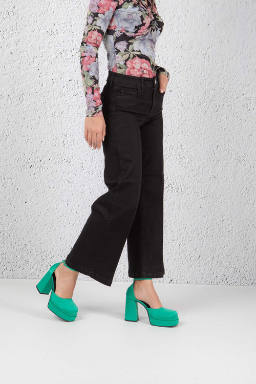 Jeans Bottom Up Cropped Blu Donna - 1