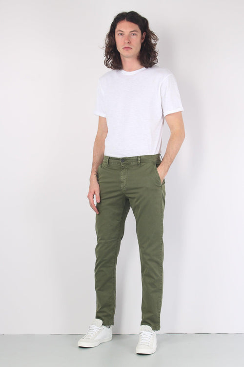 Pantalone Chino Cotone Olive Green - 1