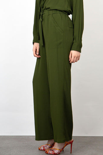 Pantalone Vanda Seta Verde - 4