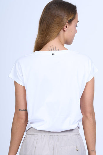 T-shirt Logo Bianco Donna - 5