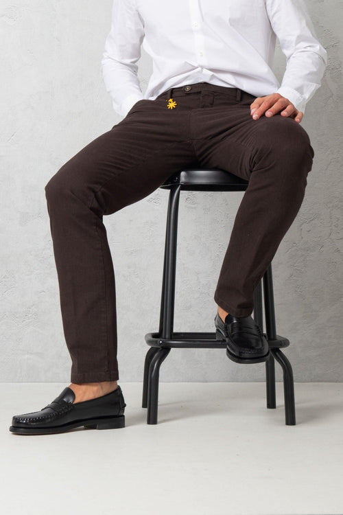 Pantalone slim in cotone stretch