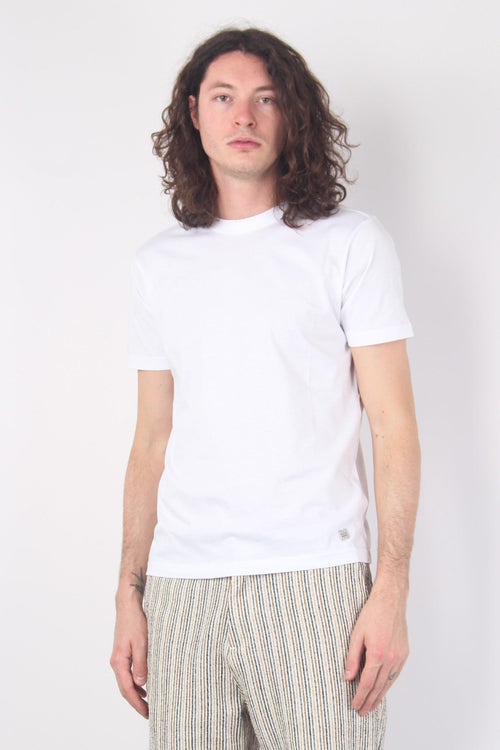 T-shirt Girocollo Cotone Bianco - 1