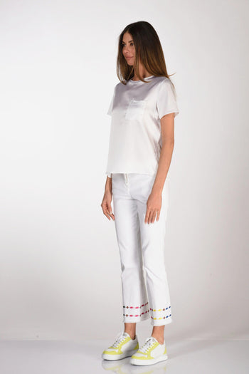 Tshirt Seta Bianco Donna - 4