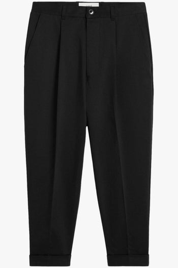 Pantalone con risvolti nero - 6