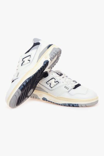 Sneaker 550 in pelle effetto vintage - 4