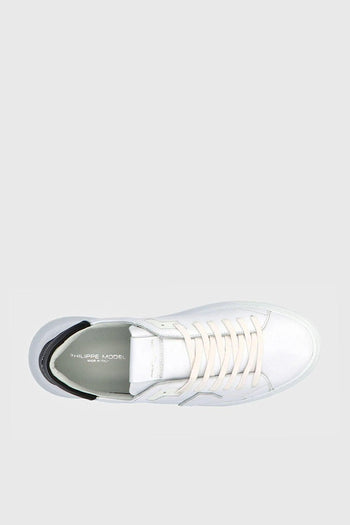 Sneaker Temple Veau Pelle Bianco/Nero - 5